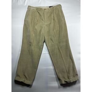 NWT Daniel Cremieux Collection Men's Tan Corduroy Cuffed Salon Pant - 42x30